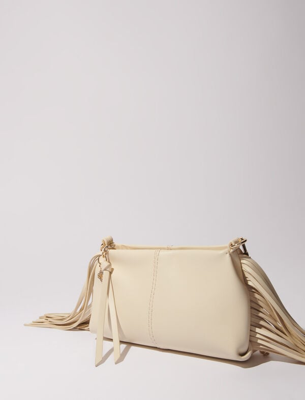 Maje Pochette Miss M Pouch En Cuir Lisse Vert Amande