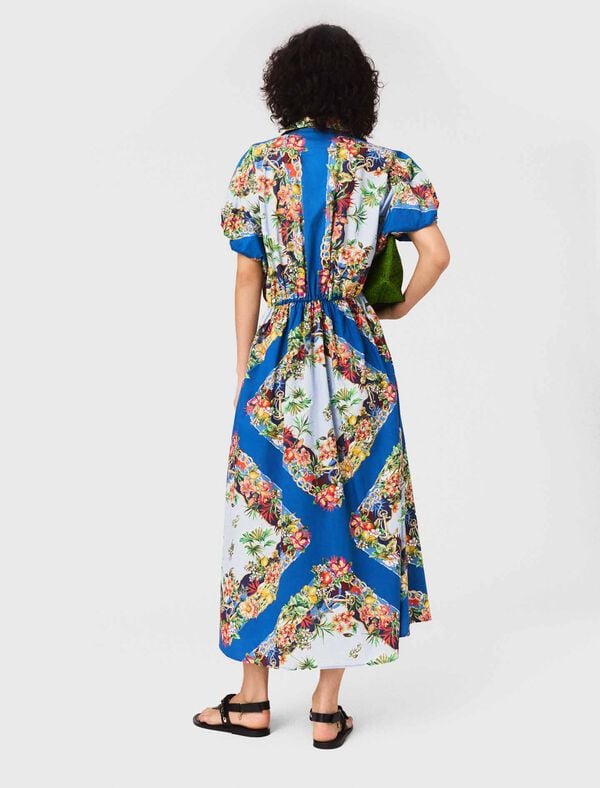 Maje Robe Longue Imprimée Imprime Floral Multicouleur