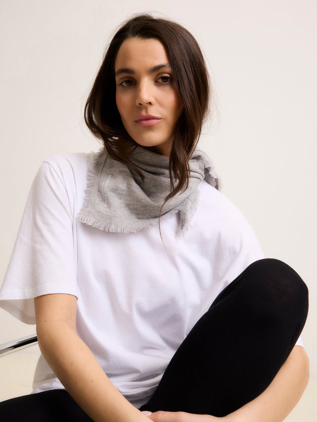 Majestic Filatures Bandana Gris En Cachemire Cachemire