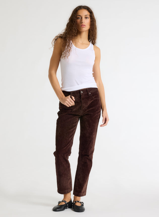 Majestic Filatures Débardeur Blanc Col Rond En Viscose / Élasthanne Viscose / Élasthanne