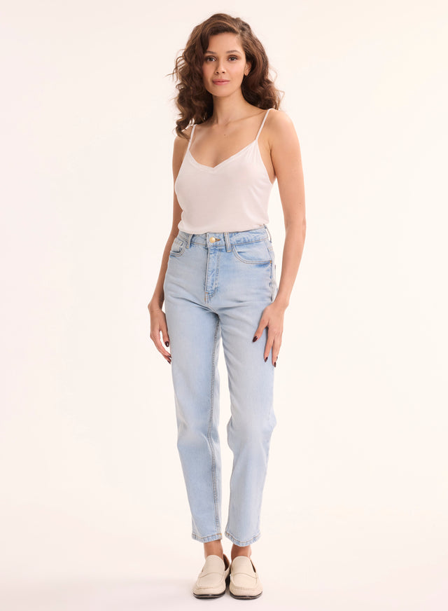 Majestic Filatures Débardeur Blanc Fines Bretelles En Viscose Viscose