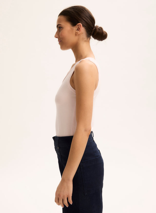 Majestic Filatures Débardeur Rose Col U En Viscose Et Élasthanne En Viscose / Élasthanne Viscose / Élasthanne