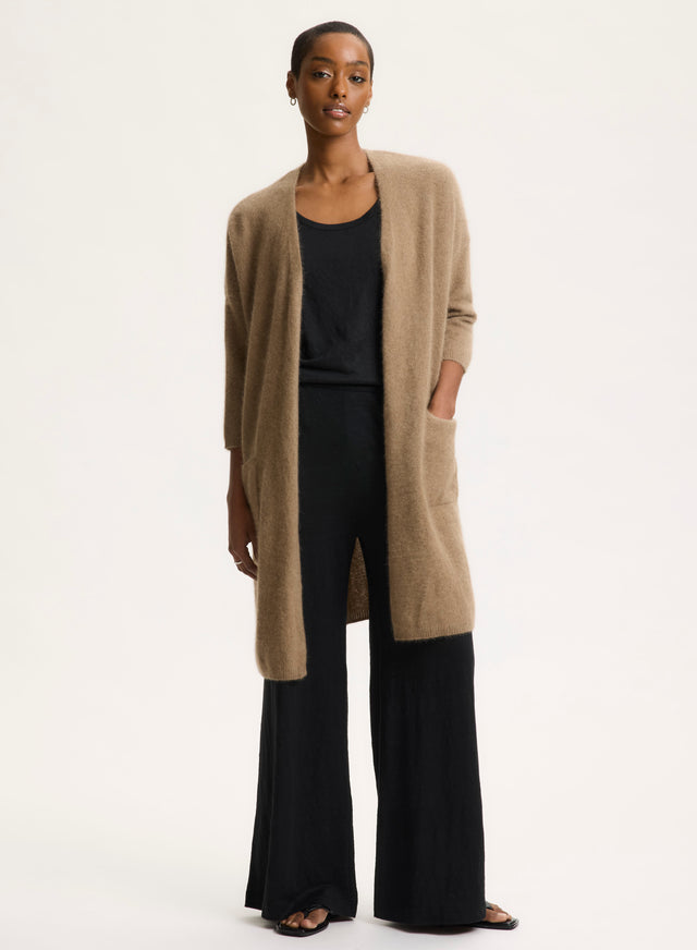 majestic filatures Gilet Beige Manches Longues Raccoon / Polyamide majestic filatures Gilet Beige Manches Longues Raccoon / Polyamide