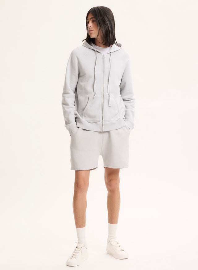 Majestic Filatures Gilet Gris Col Rond Manches Raglan Longues En Coton Organique Coton Organique