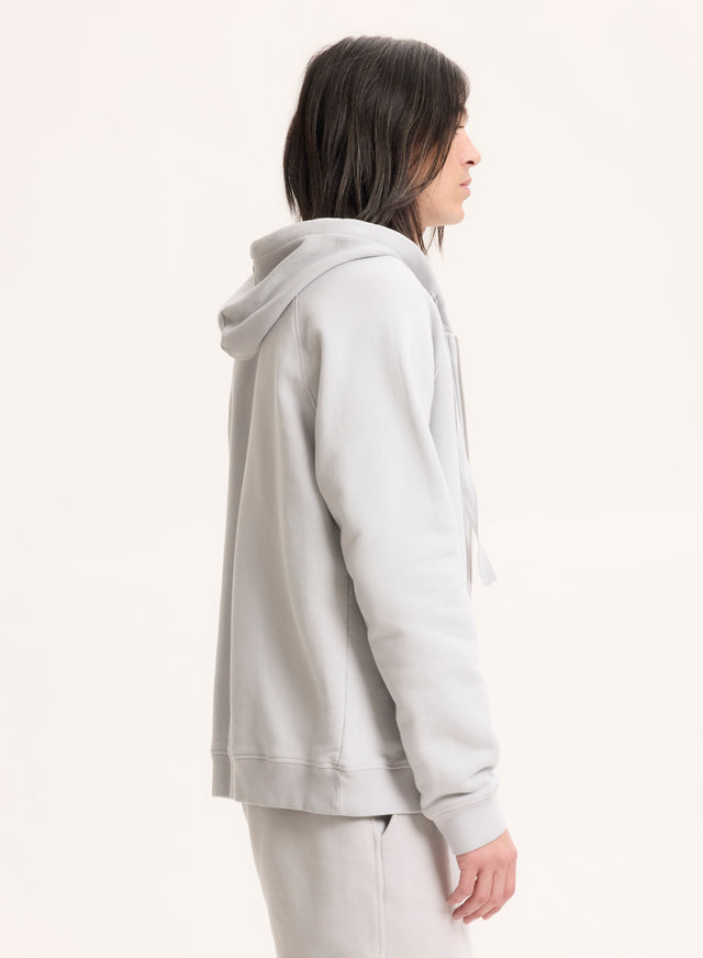 Majestic Filatures Gilet Gris Col Rond Manches Raglan Longues En Coton Organique Coton Organique