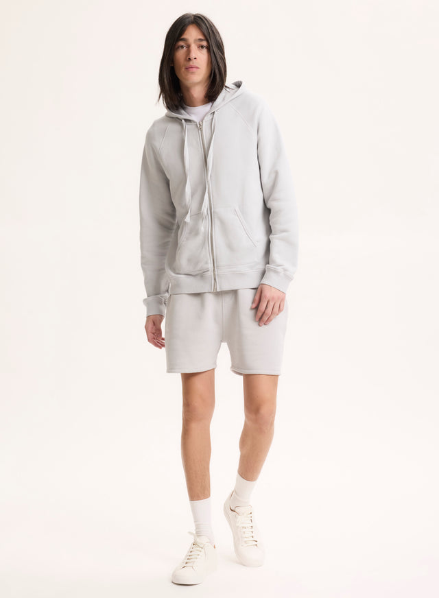 majestic filatures Gilet Gris Col Rond Manches Raglan longues en Coton organique Coton organique