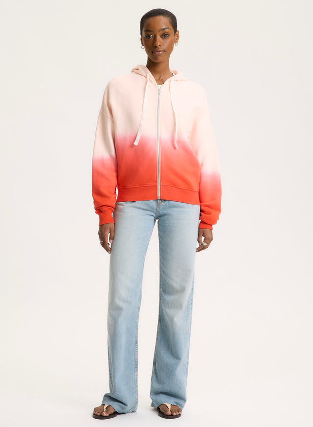 Majestic Filatures Gilet Rouge Col Rond Manches Longues En Coton Organique Coton Organique