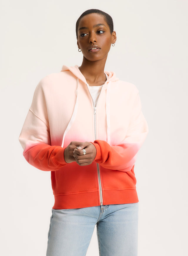 Majestic Filatures Gilet Rouge Col Rond Manches Longues En Coton Organique Coton Organique