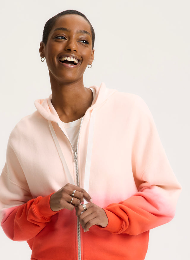 majestic filatures Gilet Rouge Col Rond Manches Longues en Coton organique Coton organique