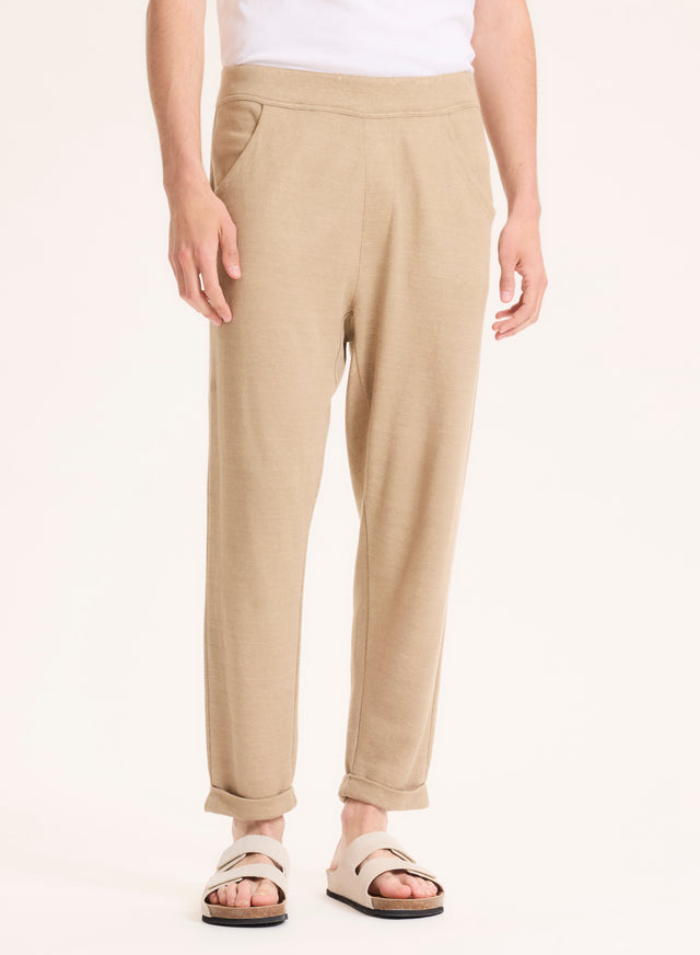 Majestic Filatures Pantalon Beige En Lin Lin