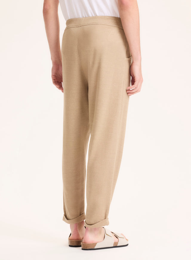 Majestic Filatures Pantalon Beige En Lin Lin