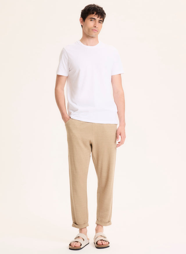 majestic filatures Pantalon Beige en Lin Lin majestic filatures Pantalon Beige en Lin Lin