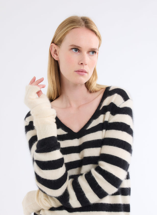 Majestic Filatures Mitaines Écru En Raccoon Raccoon / Polyamide