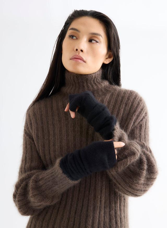 majestic filatures Mitaines Noir en Raccoon / Polyamide Raccoon / Polyamide