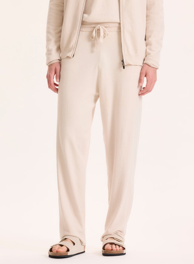 Majestic Filatures Pantalon Beige En Coton Organique / Elasthanne Coton Organique / Elasthanne