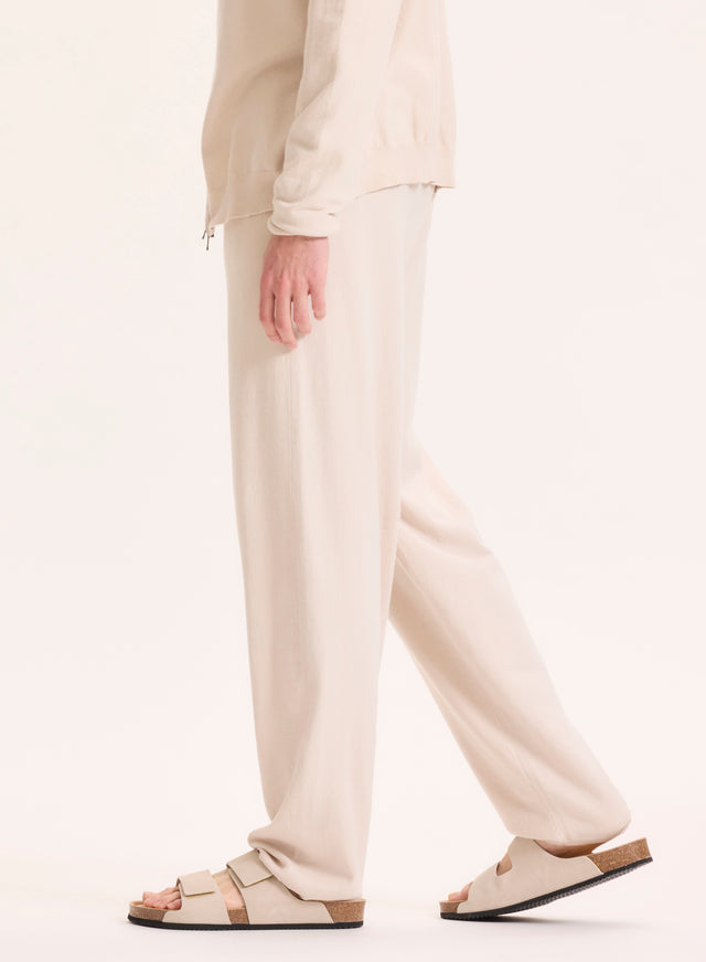 Majestic Filatures Pantalon Beige En Coton Organique / Elasthanne Coton Organique / Elasthanne