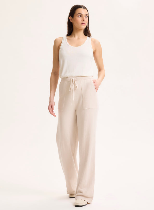 majestic filatures Pantalon beige en Coton organique / Elasthanne Coton organique / Elasthanne