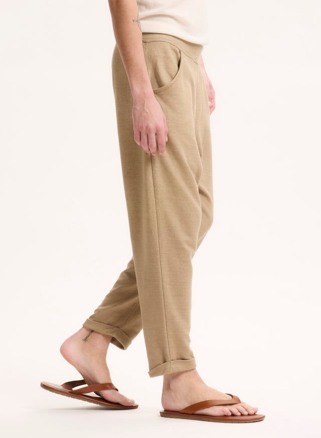 Majestic Filatures Pantalon Beige En Lin / Coton Organique Lin / Coton Organique