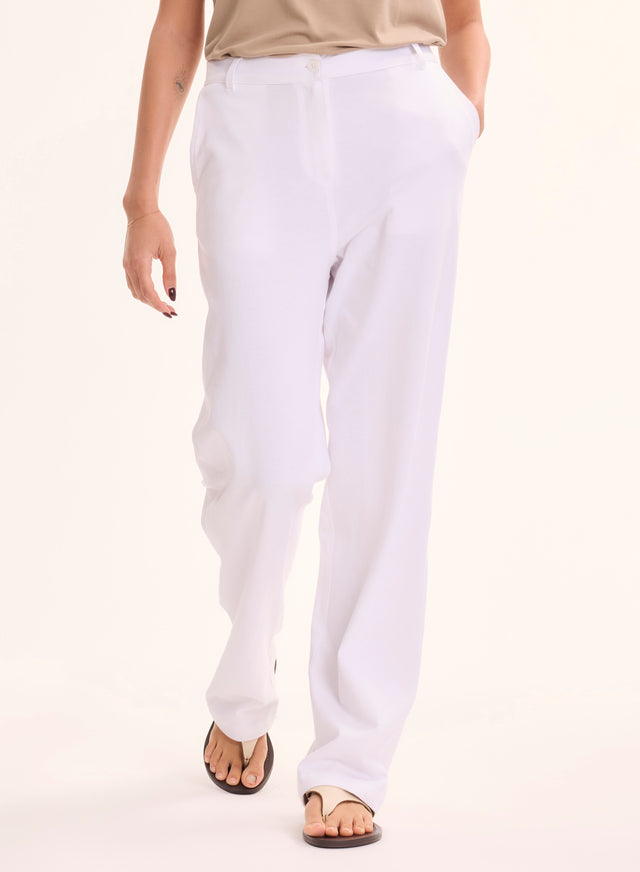 Majestic Filatures Pantalon Blanc En Coton Organique Coton Organique