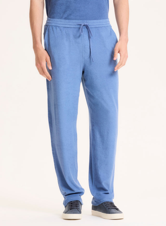 Majestic Filatures Pantalon Bleu En Coton Organique / Modal Coton Organique / Modal