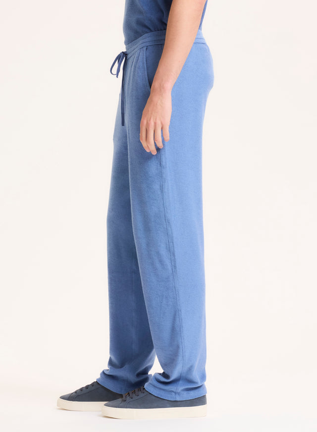Majestic Filatures Pantalon Bleu En Coton Organique / Modal Coton Organique / Modal
