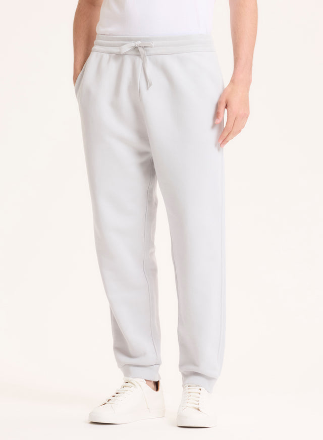 Majestic Filatures Pantalon Gris En Coton Organique Coton Organique
