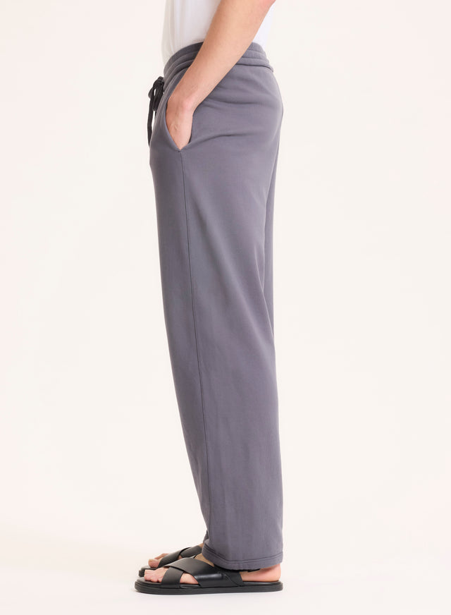 Majestic Filatures Pantalon Gris En Coton Organique Coton Organique
