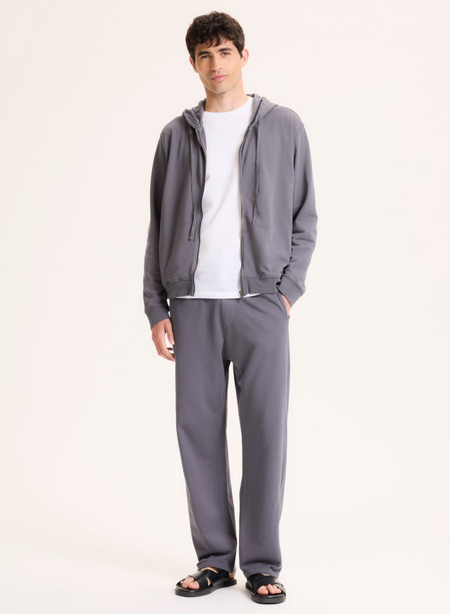 majestic filatures Pantalon Gris en Coton organique Coton organique