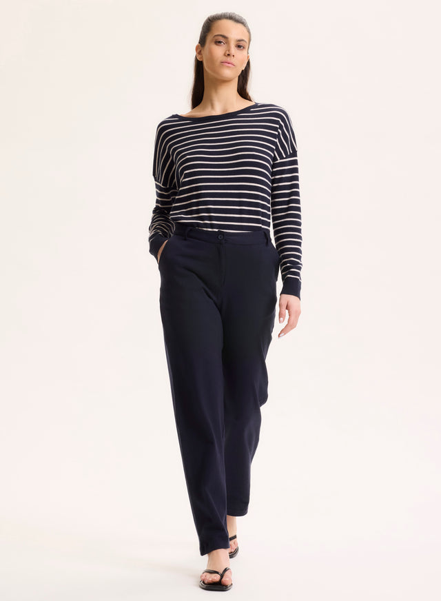 majestic filatures Pantalon Marine en Coton organique Coton organique