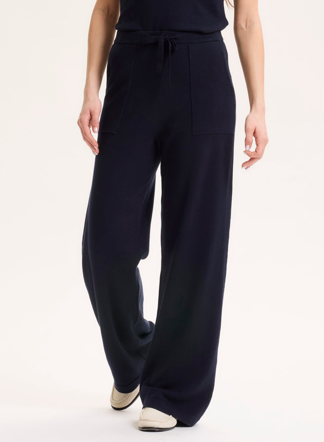 Majestic Filatures Pantalon Marine En Coton Organique / Elasthanne Coton Organique / Elasthanne