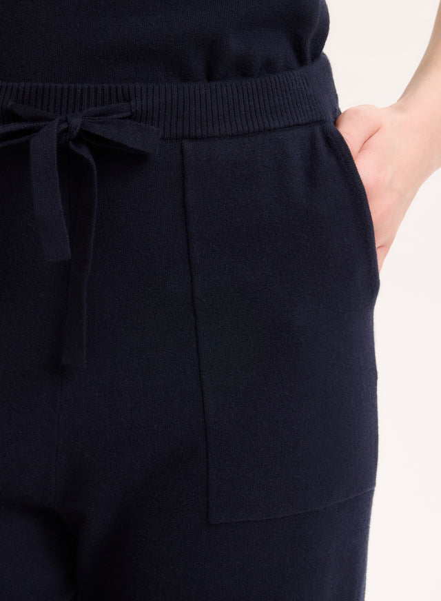 Majestic Filatures Pantalon Marine En Coton Organique / Elasthanne Coton Organique / Elasthanne