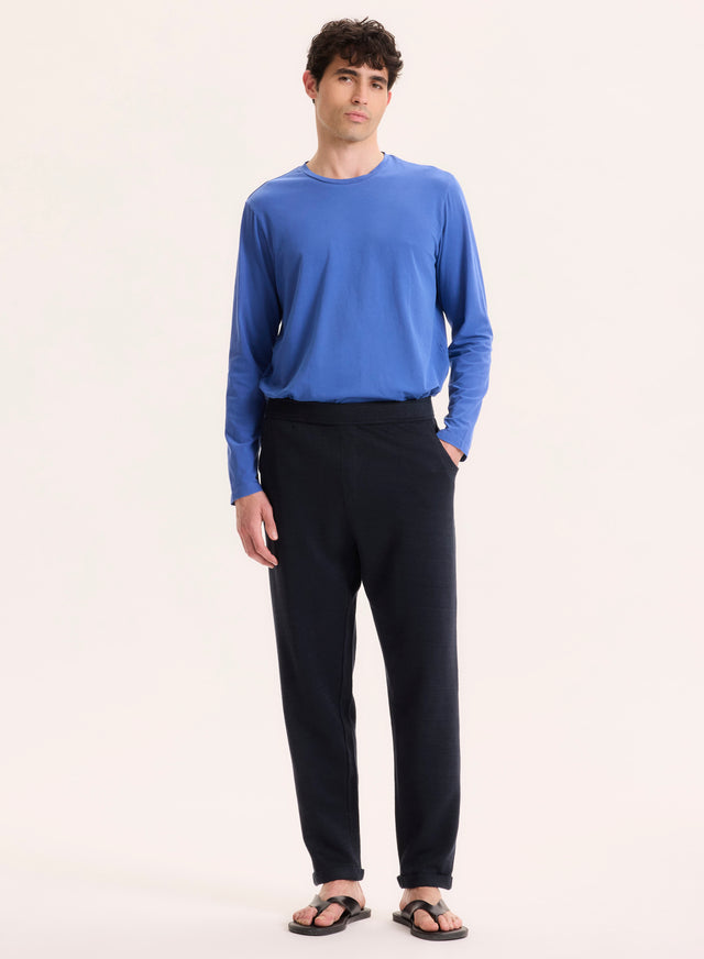 majestic filatures Pantalon Marine en Lin / Coton organique Lin / Coton organique