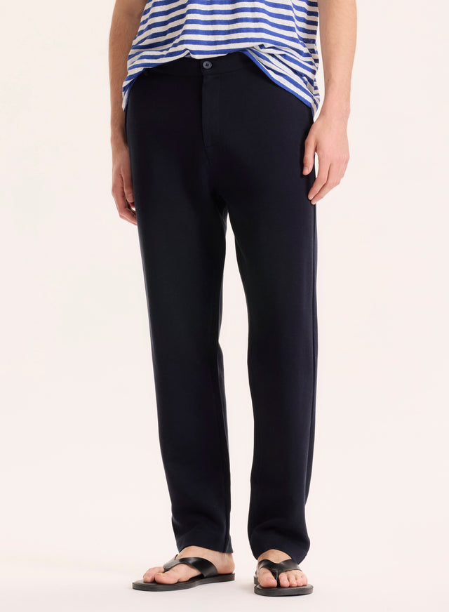 Majestic Filatures Pantalon Marine En Lyocell / Tencel / Coton Organique Lyocell / Tencel / Coton Organique