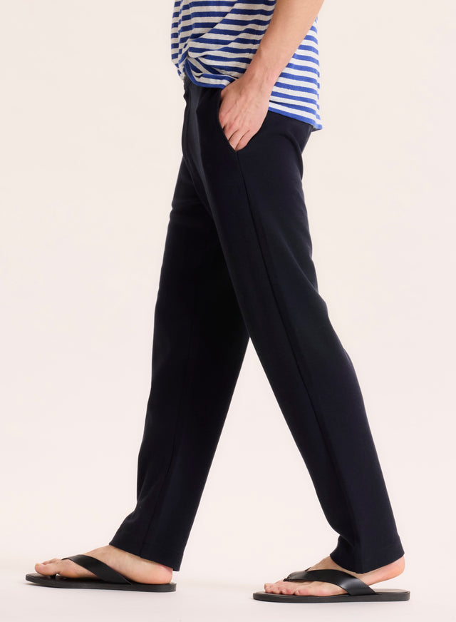 Majestic Filatures Pantalon Marine En Lyocell / Tencel / Coton Organique Lyocell / Tencel / Coton Organique