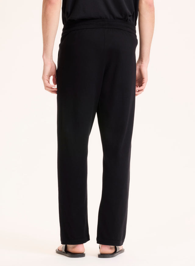 Majestic Filatures Pantalon Noir En Coton Organique Coton Organique