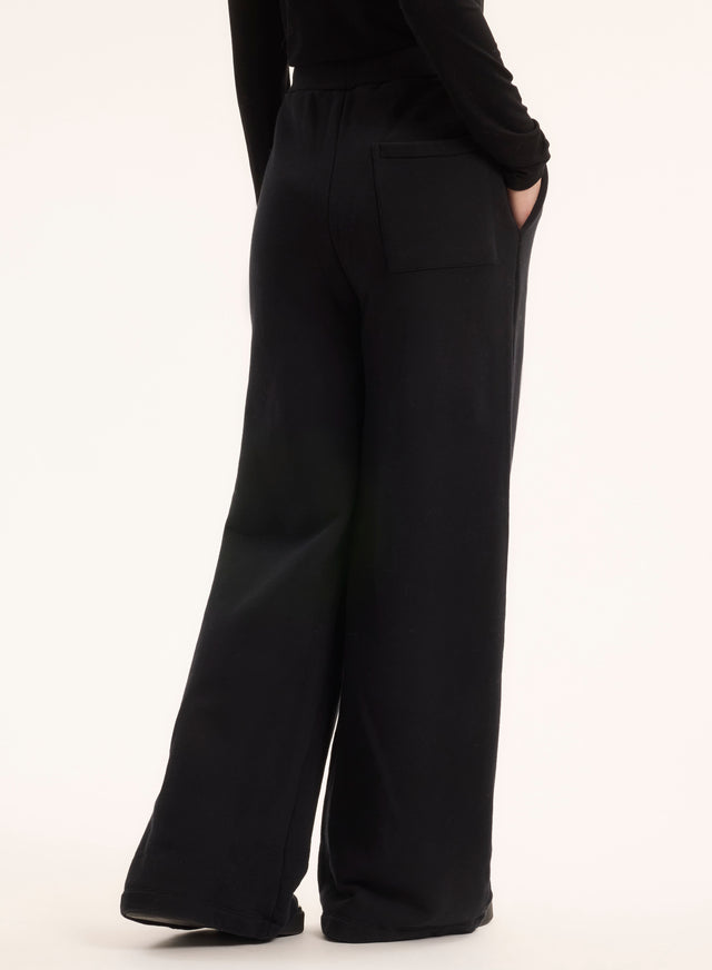 Majestic Filatures Pantalon Noir En Coton Organique Coton Organique