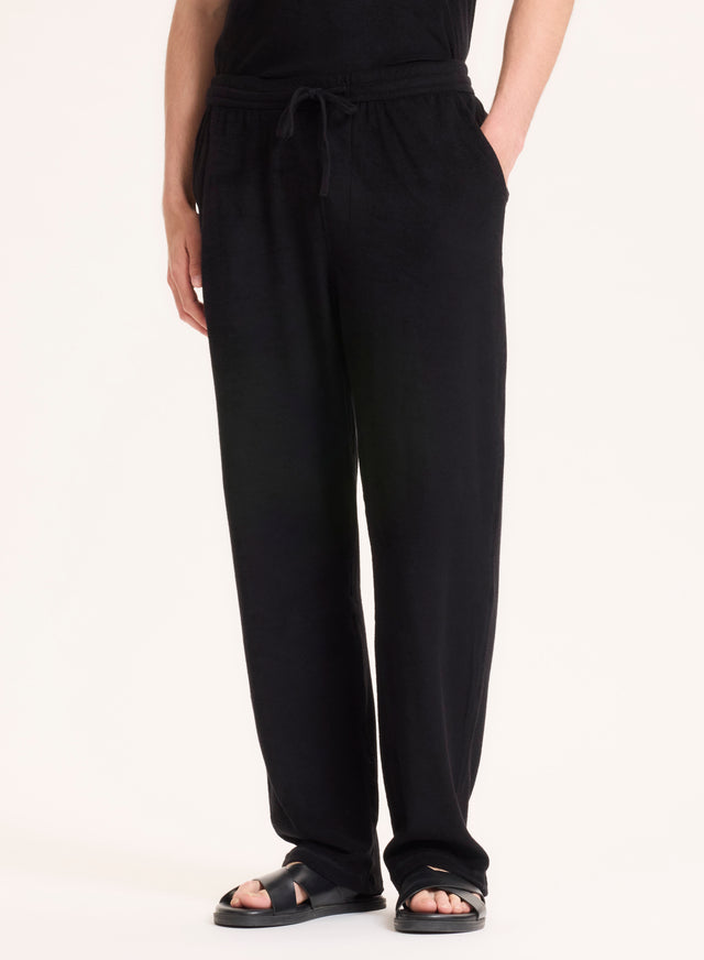 Majestic Filatures Pantalon Noir En Coton Organique / Modal Coton Organique / Modal