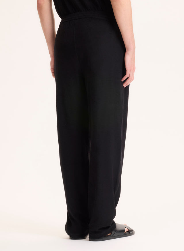 Majestic Filatures Pantalon Noir En Coton Organique / Modal Coton Organique / Modal