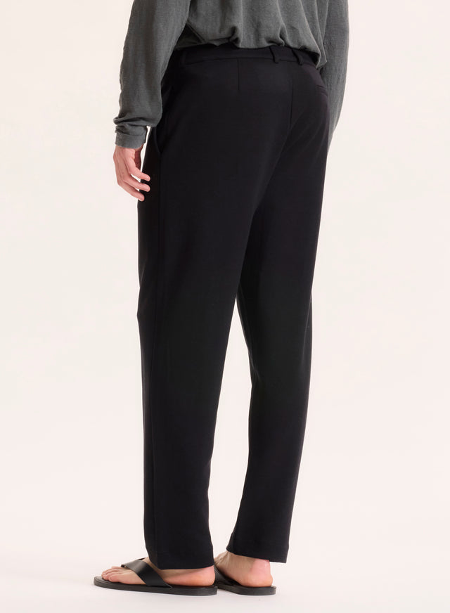 Majestic Filatures Pantalon Noir En Lyocell / Tencel / Coton Organique Lyocell / Tencel / Coton Organique