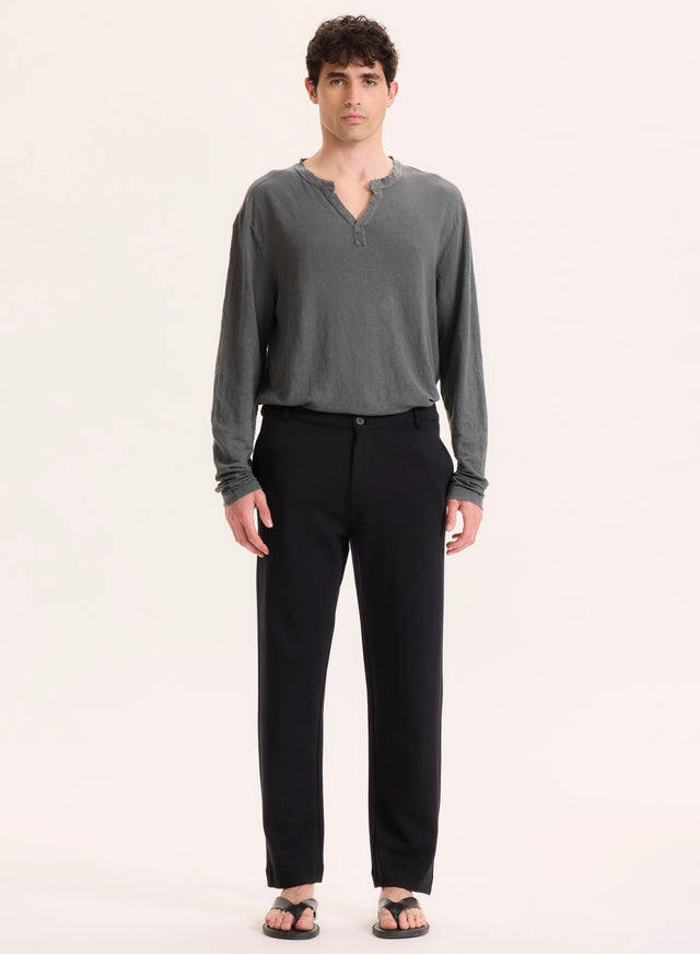 majestic filatures Pantalon Noir en Lyocell / Tencel / Coton organique Lyocell / Tencel / Coton organique