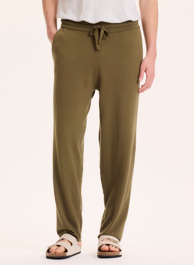 Majestic Filatures Pantalon Vert En Coton Organique / Elasthanne Coton Organique / Elasthanne