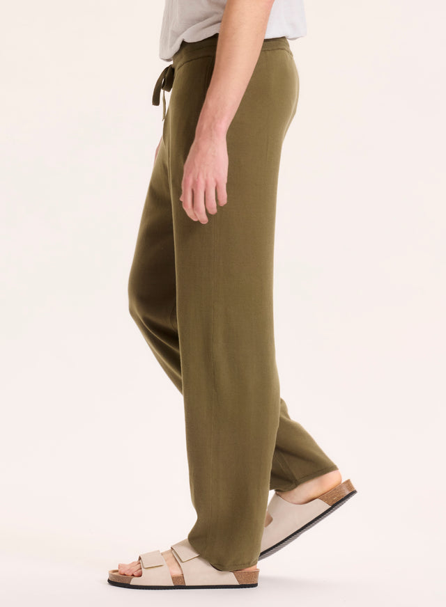 Majestic Filatures Pantalon Vert En Coton Organique / Elasthanne Coton Organique / Elasthanne