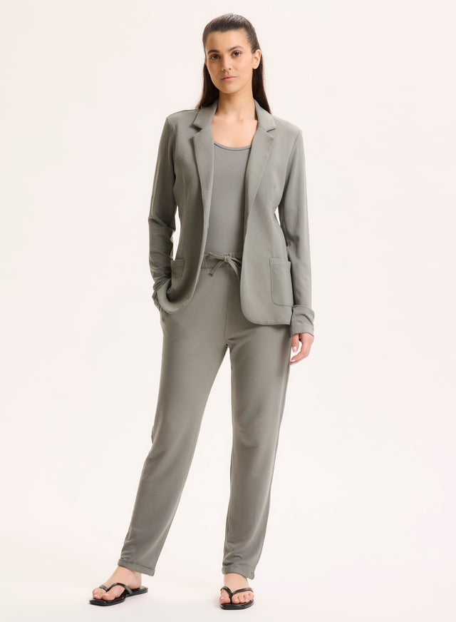 majestic filatures Pantalon Vert en Viscose / Élasthanne Viscose / Élasthanne