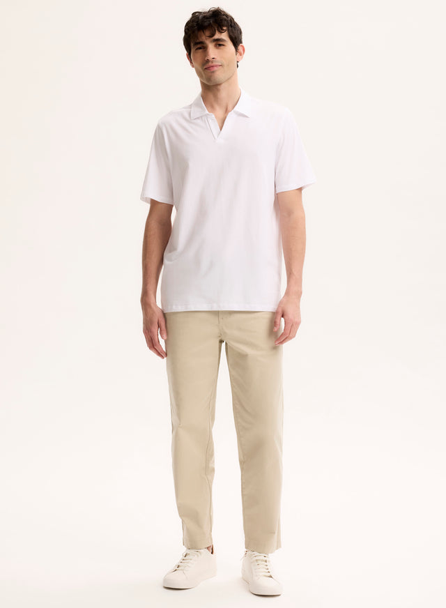 Majestic Filatures Polo Blanc Col Polo Manches Courtes En Coton Organique / Elasthanne Coton Organique / Elasthanne