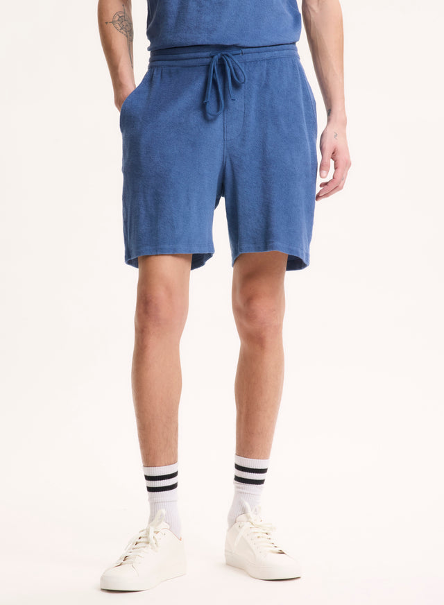 Majestic Filatures Short Bleu En Coton Organique / Modal Coton Organique / Modal