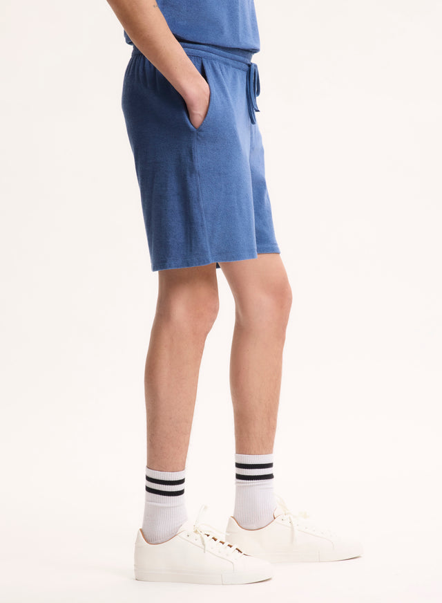 Majestic Filatures Short Bleu En Coton Organique / Modal Coton Organique / Modal