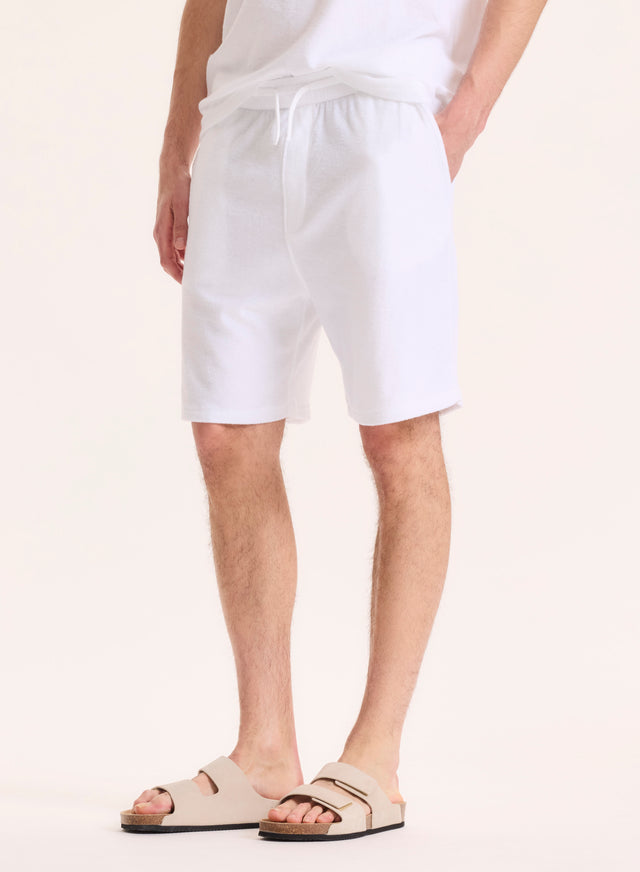 Majestic Filatures Shorts Blanc En Coton Organique / Modal Coton Organique / Modal