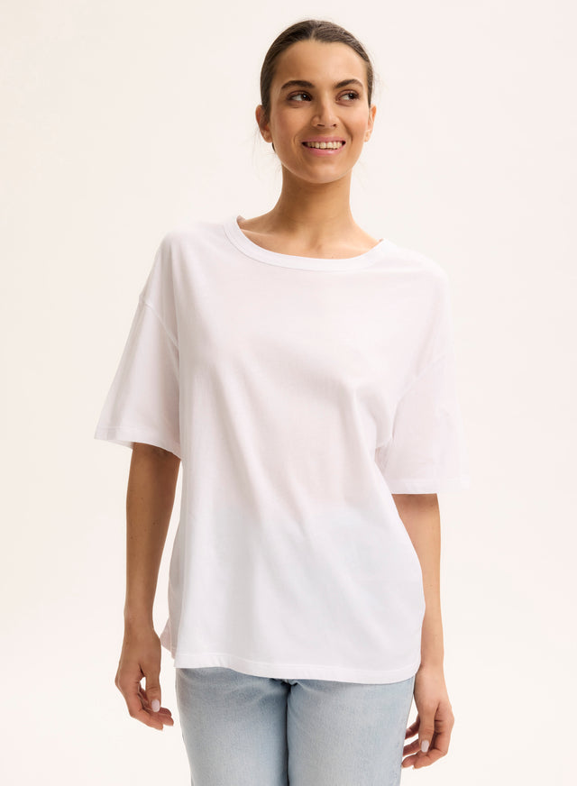 Majestic Filatures T-shirt Blanc Col Rond Manches Courtes En Coton Organique Coton Organique