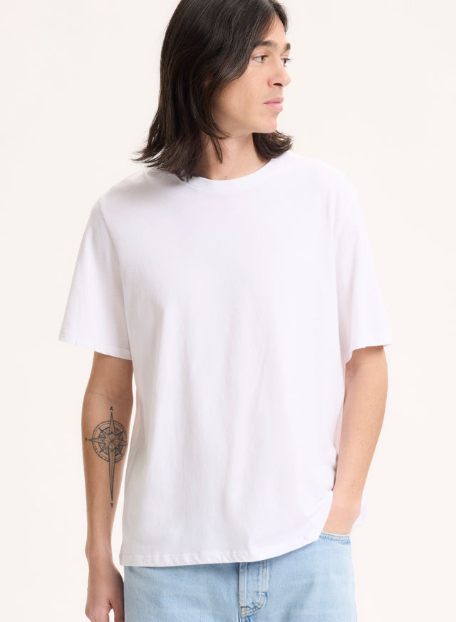 majestic filatures T-shirt Blanc Col Rond Manches Courtes en Coton organique / Coton recyclé Coton organique / Coton recyclé