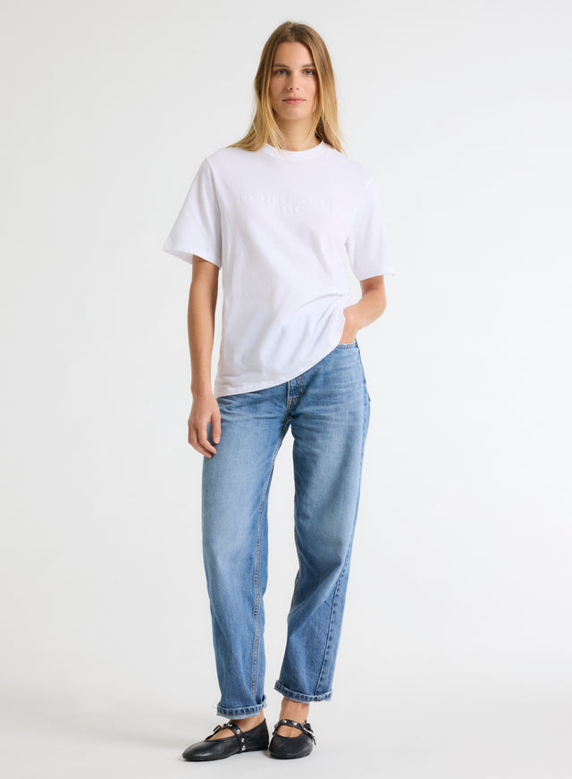 Majestic Filatures T-shirt Blanc Col Rond Manches Courtes En Coton Organique / Coton Recyclé Coton Organique / Coton Recyclé